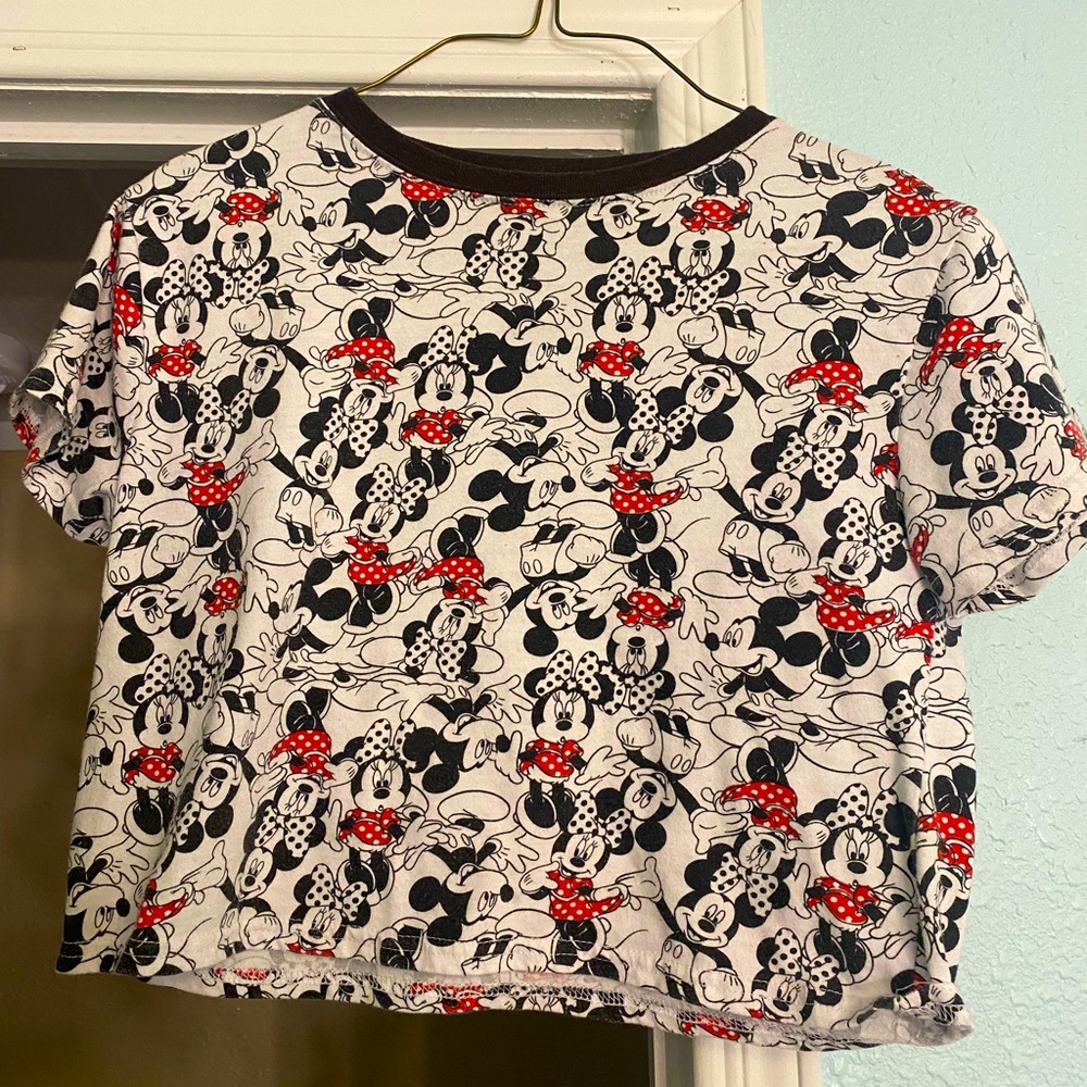 Mickey Mouse and Minnie mouse print
